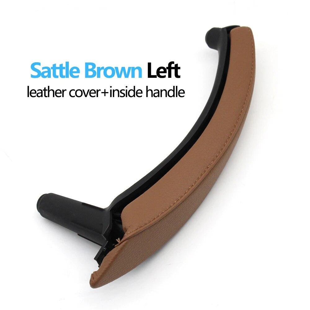 LHD RHD Interior Passenger Doors Pull Handle with Leather Outer Cover For BMW X5 X6 E70 E71 E72