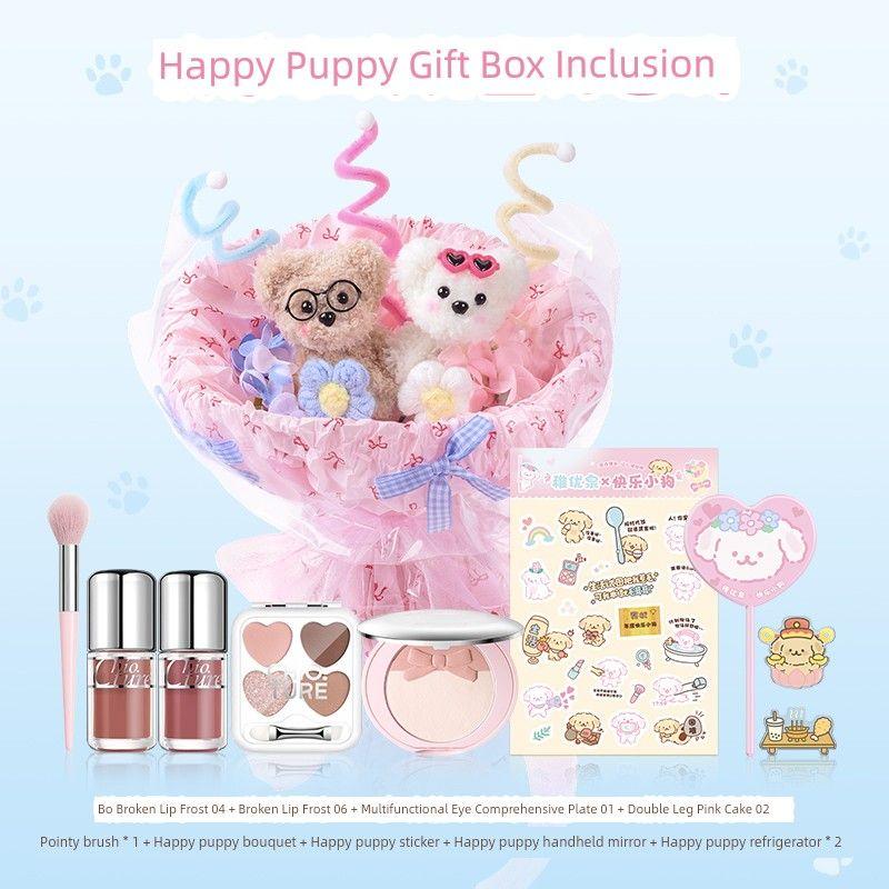 

CHIOTURE Happy Puppy Bouquet Birthday Gift Makeup Cosmetics Full Set for Girlfriend Girlfriend Beauty Festival Gift box