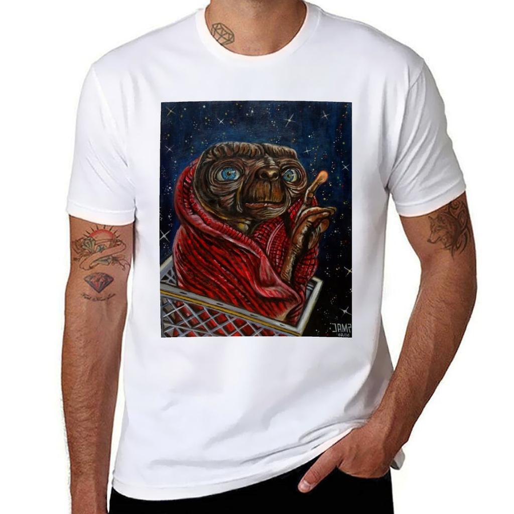 ET the ExtraTerrestrial TShirt Sports Casual Short Sleeve Cotton Tee