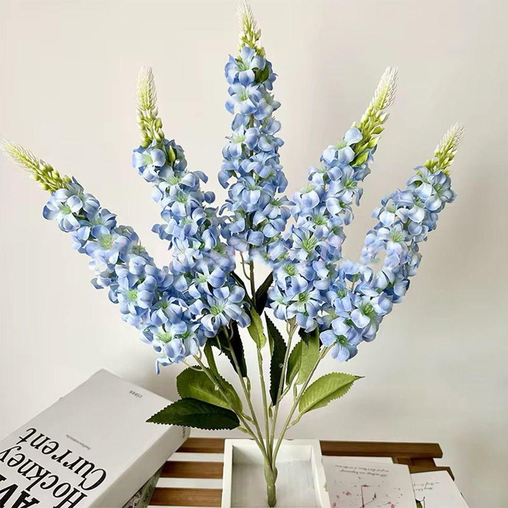 5 Stems Hyacinth Artificial Flowers Silk Petal Multicolor Simulation Snapdragon Flowers Floral Arrangement