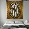 Villarreal Wall Tapestry Aesthetic Wall Hanging Printed Fabric Blanket Decorative Tapestries for Bedroom Living Room Home Decor