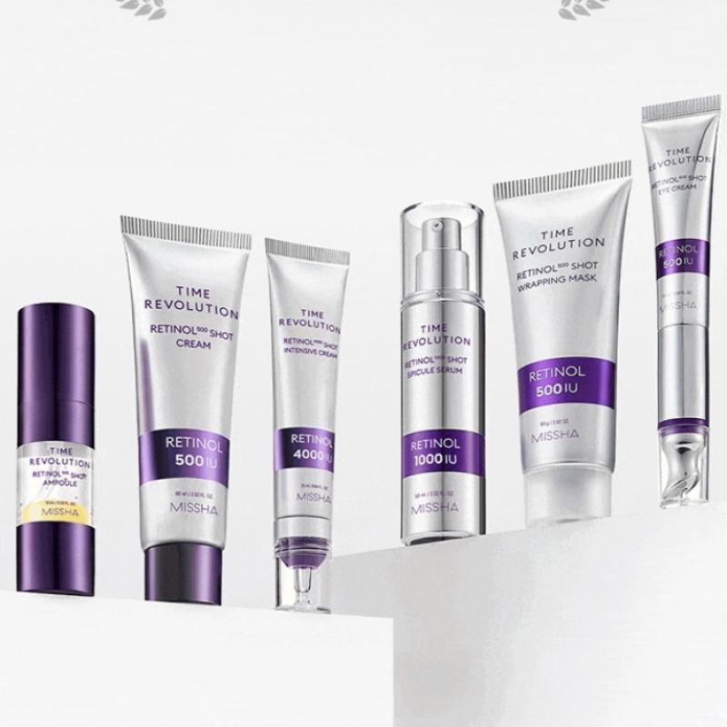 [missha] [Beutel 3 Stück gratis] Time Revolution 500 Shot Augencreme Retinol 500 Set