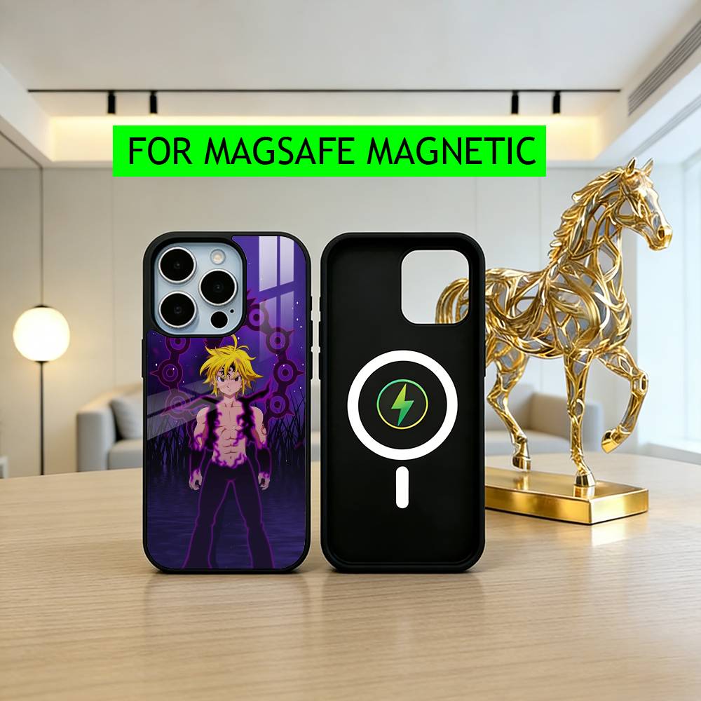 The S-Seven D-Deadly Sins M-Meliodas Phone Case For iPhone17,16,15,14,13,12,11 Plus,Pro Magnetic For Magsafe Wireless Charging