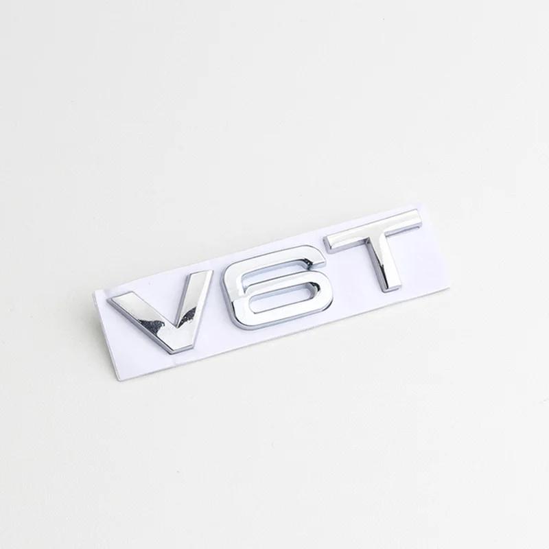 For Audi RS3 3D Metal Car Fender Side Emblem V6T V8T Logo For Audi S4 A4 B7 V6T Sticker A6 Golf 4 C7 SQ7 Q8 R8 S8 RS8 V8T Badge Accessories