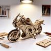 3D Wooden Motorcycle Puzzle Miniature : The Perfect Holiday Present Ideal for Halloween Christmas Plus Birthdays