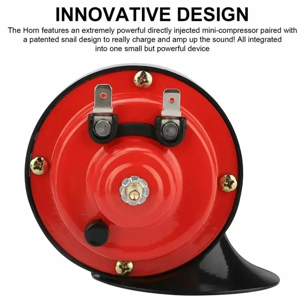 1/2PCS Train Horn Puissant Super Loud Power Snail Electric Air Horn For Car-boat Motorcycles Auto Loud Cars Speaker Sound Signal