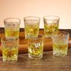 Engraved Flower Brandy & Whiskey Shot Glass - Thickened One-Shot Baijiu & Liqueur Cup