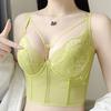 Women Long Bras Lace Push Up Underwear 1/2 Cup Adjustable Girls Bras Big Breast Back Buckle Lady Fashion Bras
