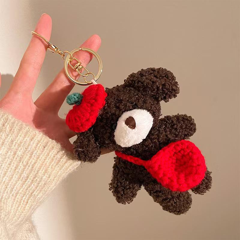 Creative Soft Teddy Bear Pendant Keychain - Plush Doll Bag Charm Accessory