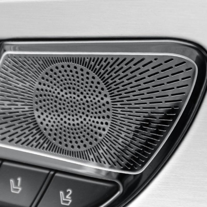 Auto Interior Accessories Stainless Steel Car Door Speaker Cover Car A-Pillar Tweeter Speaker Trim For Genesis G70 -2026 LHD