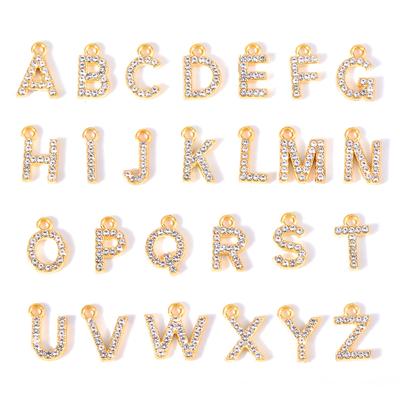 10Pcs/Set 26pcs A-Z Diy Letter Charms Inital Alloy Little Pendant For Women's Earrings Bracelet Necklace Making Finding