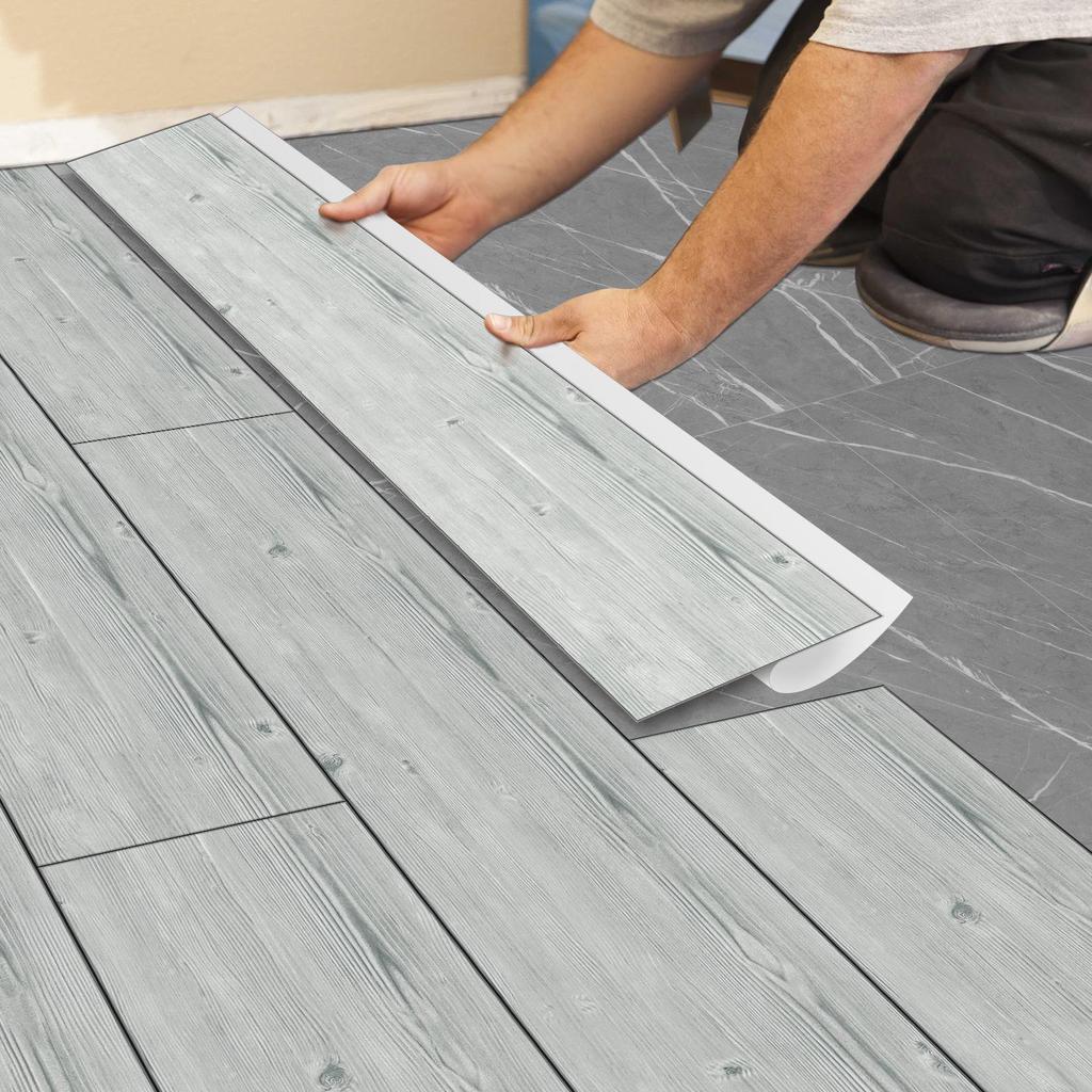 Mattierte PVC Holzmaserung Wasserdichte Bodenaufkleber - Schmutzabweisend für Küchen- & Schlafzimmerrenovierungen