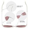 Polarized Metal Oval Sunglasses with Anti-Slip Temples Retro Vintage Style for Casual Outdoor Activities Driving UV Protection
