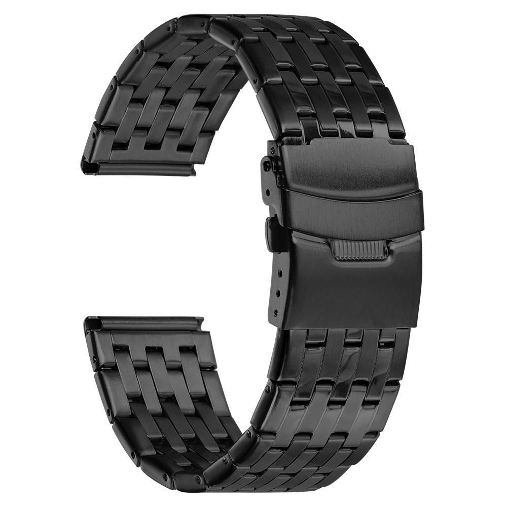 Cinturino Orologio Acciaio Inossidabile 20mm 22mm Braccialetto Orologio con Fibbia Pieghevole in Metallo per Omega Business Cinturino di Ricambio a Rilascio Rapido