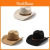 Western Cowboy Hat With Brim For Men And Women In Wool Blend For Autumn Casual Style