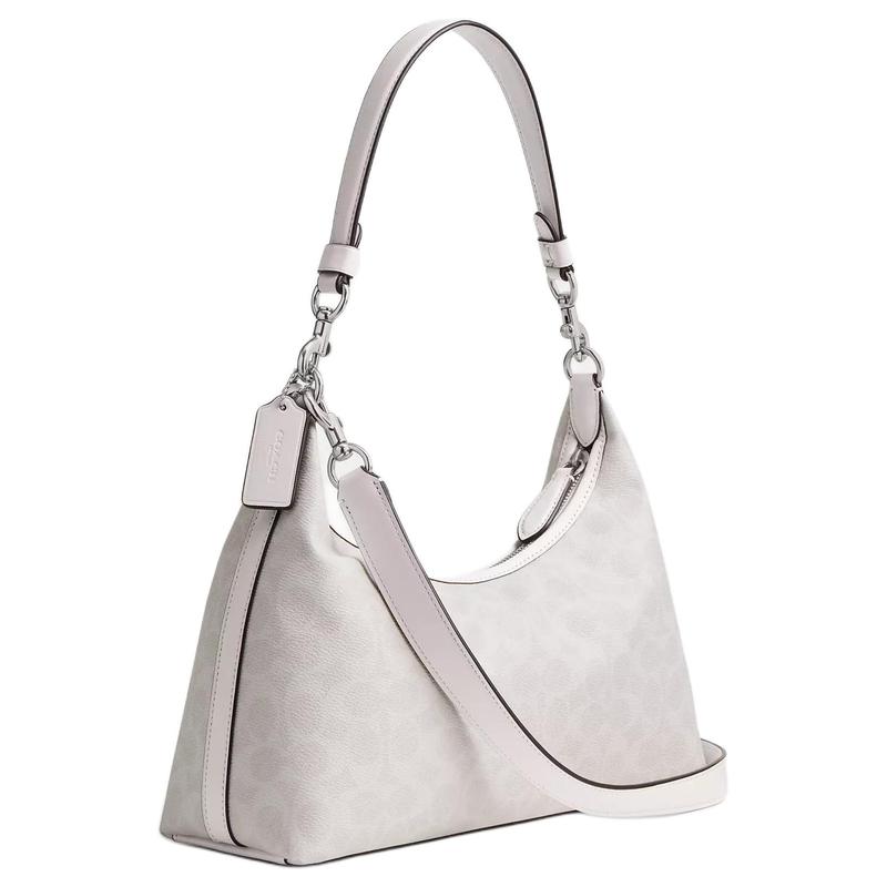 Coach Juliet 30 Detachable Short Shoulder Strap Coated Canvas Shoulder Bag Large Women's Silver Chalk