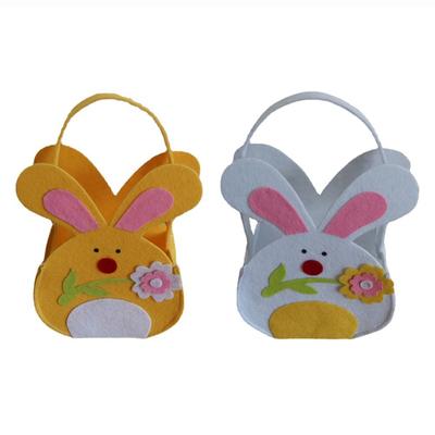 2 bucăți pungă cadou iepuraș de Paște Geantă de depozitare Coș decorativ din pânză Geantă de depozitare de Paște