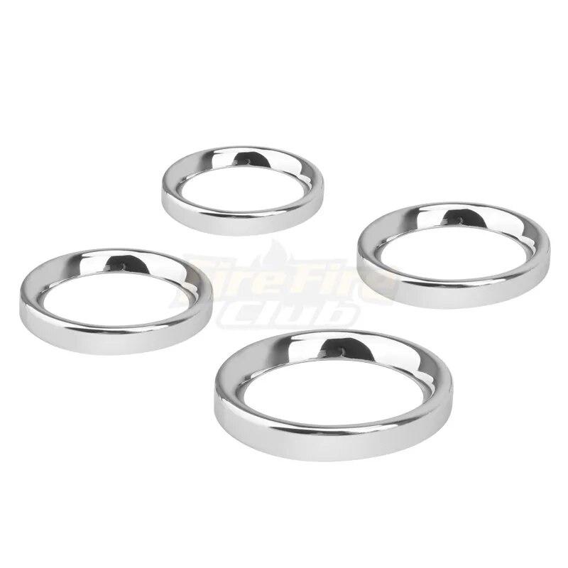 Motorcycle Accent+Speedometer+Speaker Trim Ring Set Chrome For Harley Touring Electra Street Glide 1996-2013