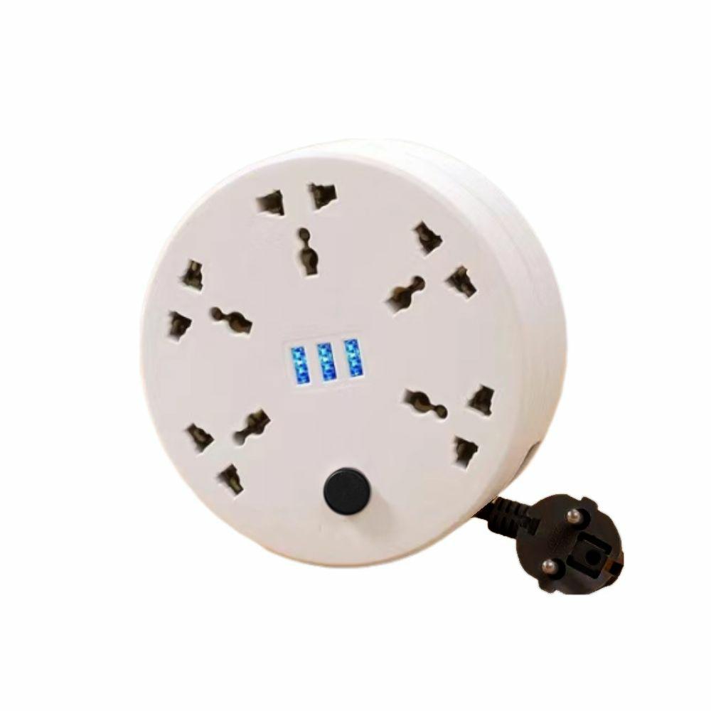 Circular Multi Outlet Power Strip Socket Socket Adapter with Long Cable Travel Essentials