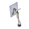 HOME&I Kickdown Door Stop, Adjustable Height, 4-Inch, with Self-Adhesive Mounting Plate (Satin Nickel, 4-Inch X 1)