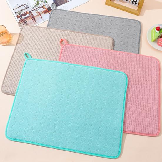 Microfiber Dish Drying Mat Absorbent Pad Large Size Kitchen Counter Mat Dish