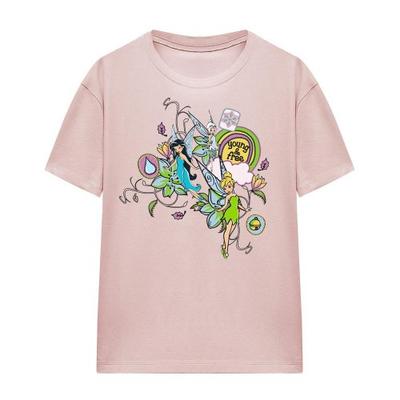 Disney Fairies Womens/Ladies Young And Free Tinker Bell & Periwinkle T-Shirt
