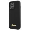 Guess Guhmp13Xlslmgbk Iphone 13 Pro Max6,7 Black/Czarny Hardcase Silikonowy Skrypt Złote Logo Magsafe