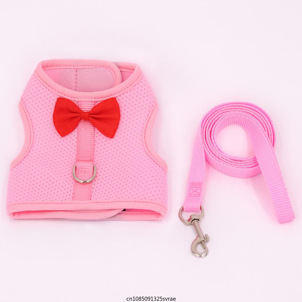 Rabbit Harness Soft Mesh Small Pet No Pull Comfort Padded Vest for Bunny Guinea Pigs Squirrels and Other Small Animal