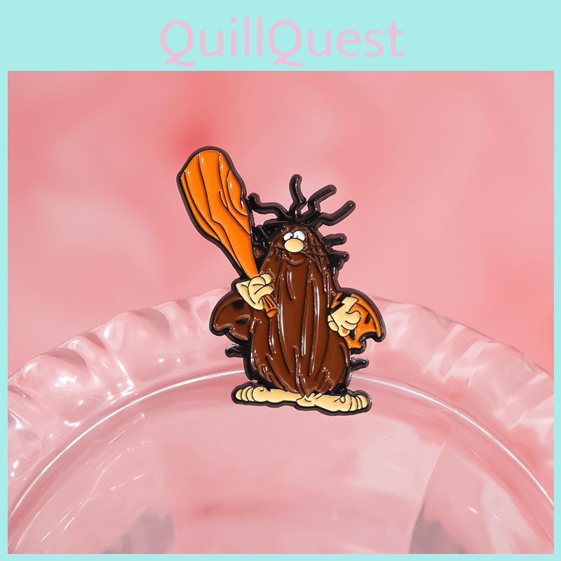 Creative Cartoon Character Brooch Featuring Adorable Angry Tree Stump Design In Alloy