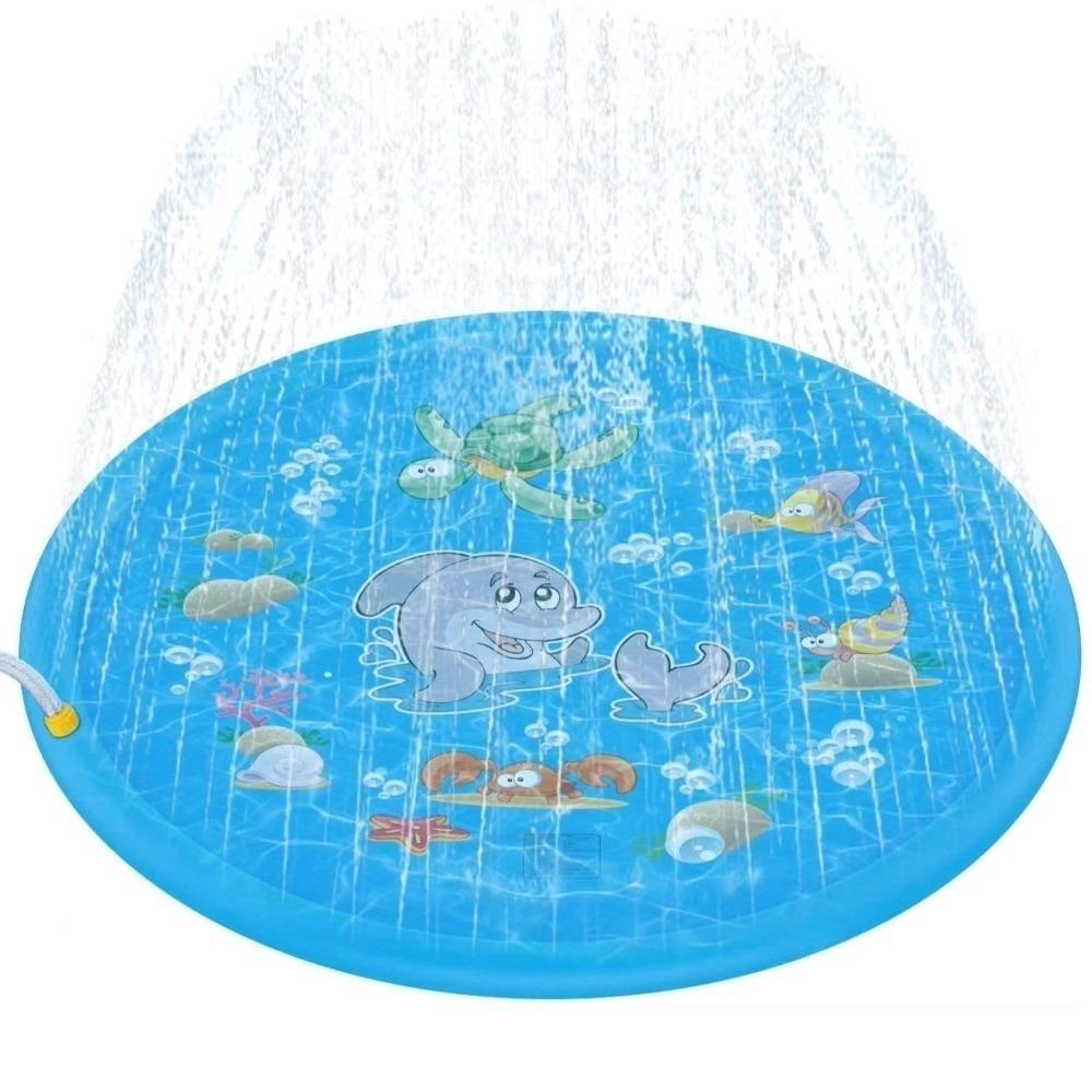 Dolphin Inflatable Water Sprinkler Pad 170cm Lawn Swimming Pool New Outdoor Game Toy Outdoor