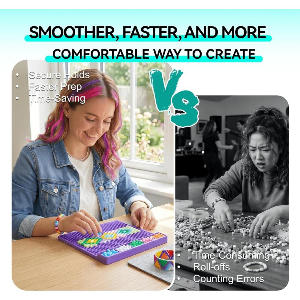 Peyote Stitch Pattern Horsehair Bead Planning Board, Suitable for 6x9mm Horsehair Beads, Perfect for Visualizing Complex Bead Designs (3 Pieces)