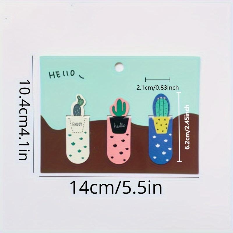 3 Pieces Per Set Cactus Bookmark Office Stationery Page Tags Bookmark Reading Auxiliary Bookmarks Student Stationery Supplies