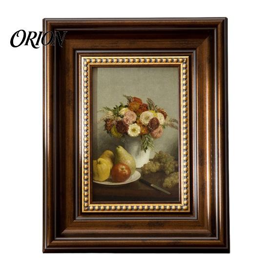 Vintage Wood Wall Frame Retro Photo Frame, Art Display Oriental Aesthetics Decor, DIY Empty for Calligraphy Ink Paintings Photography Removable Inner Small