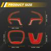 ABS 4Pcs Inner Steering Wheel Frame Cover Trim For Dodge Challenger 2015-