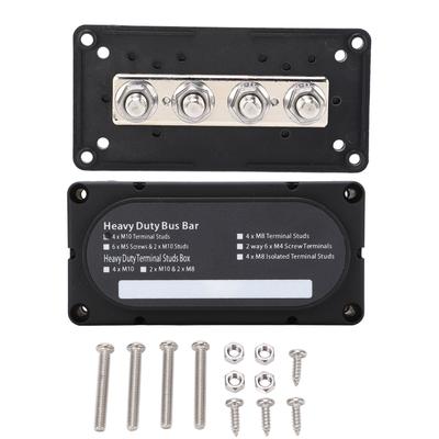 Heavy Duty Bus Bar Box DC48V 300A Flame Retardant Rust Proof for 12 To 48V Cars Trucks RVs Ships Boa