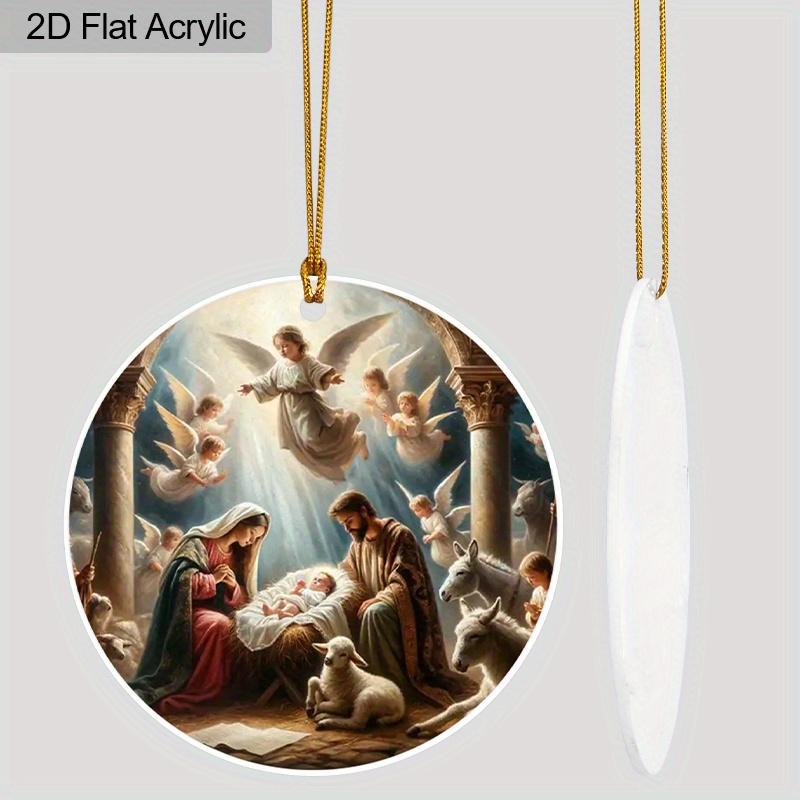 2D Acrylic Retro Style Christmas Scene Decoration, Indoor and Outdoor Decoration - No Need for Batteries/electricity, Store Decoration, Durable Ou