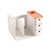 Desktop Fillagring Organizer Kontorrekvisita Pen Linjal Holder Beholder Liten bokhylle Design Studentbok Skrivesaker Oppbevaringsboks