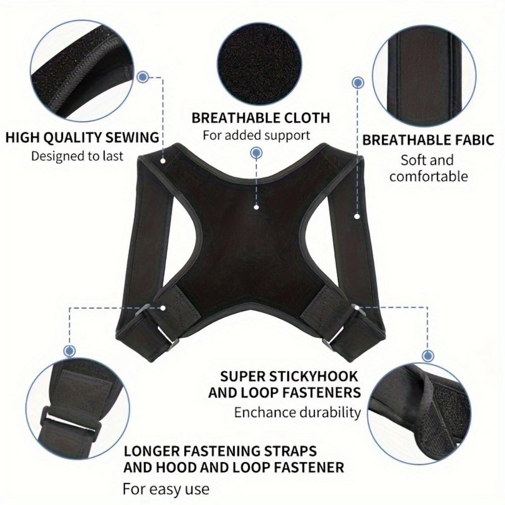 Unisex Breathable Back Posture Correction Belt Hunchback Prevention Sitting Posture Shaping Aid For Correct Body Alignment