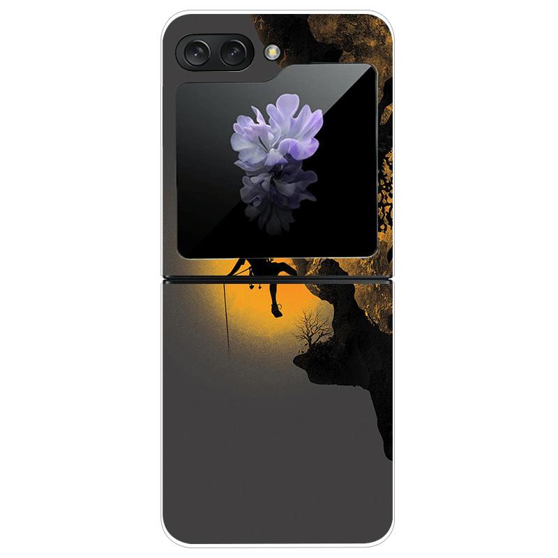 For Samsung Z Flip7 Cases Flip 7 Hard PC Transparent Phone Cover For Samsung Galaxy ZFlip 7 Cool Luxury Clear Shockproof Case