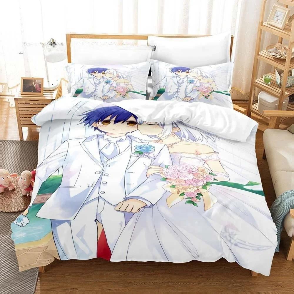 3D Anime Kawaii Girls Date A Live IV Bedding Set Single Twin Full Queen King Size Bed Set Adult Kid Bedroom Duvetcover Sets