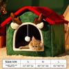 Christmas Cat Nest Dog House Pet Warm Soft Plush Multifunctional Dog Bed Thickened Closed Design Removable Cat House Pet Product
