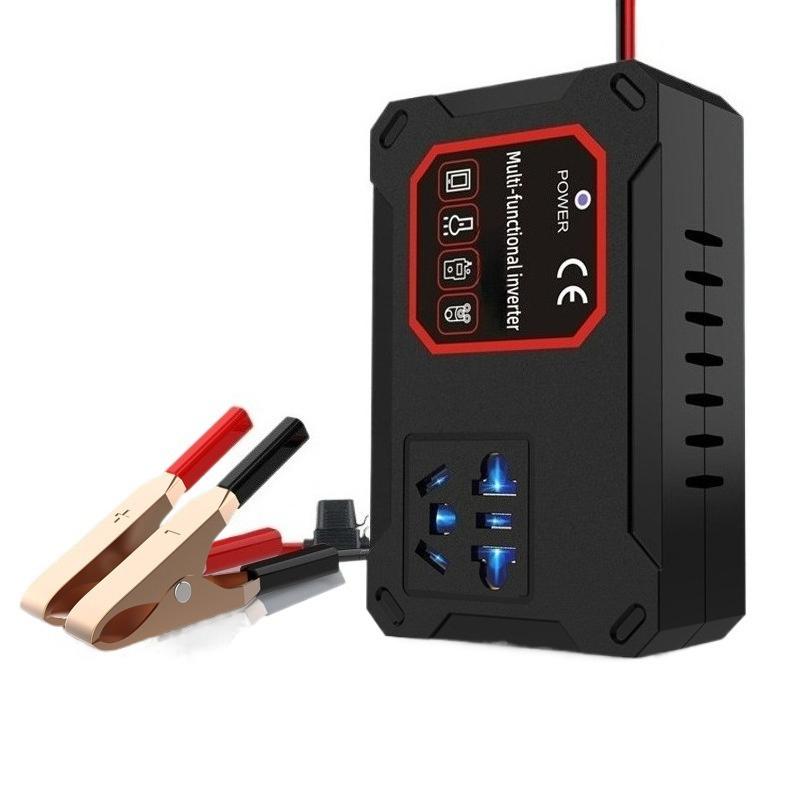 12V 24V Car Motorcycle Inverter to 220V Multi-Function Phone Charger Adapter Plug
