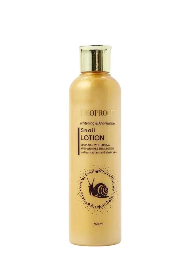 

Антивозрастной лосьон для лица с муцином улитки DEOPROCE ANTI-WRINKLE SNAIL LOTION 260мл