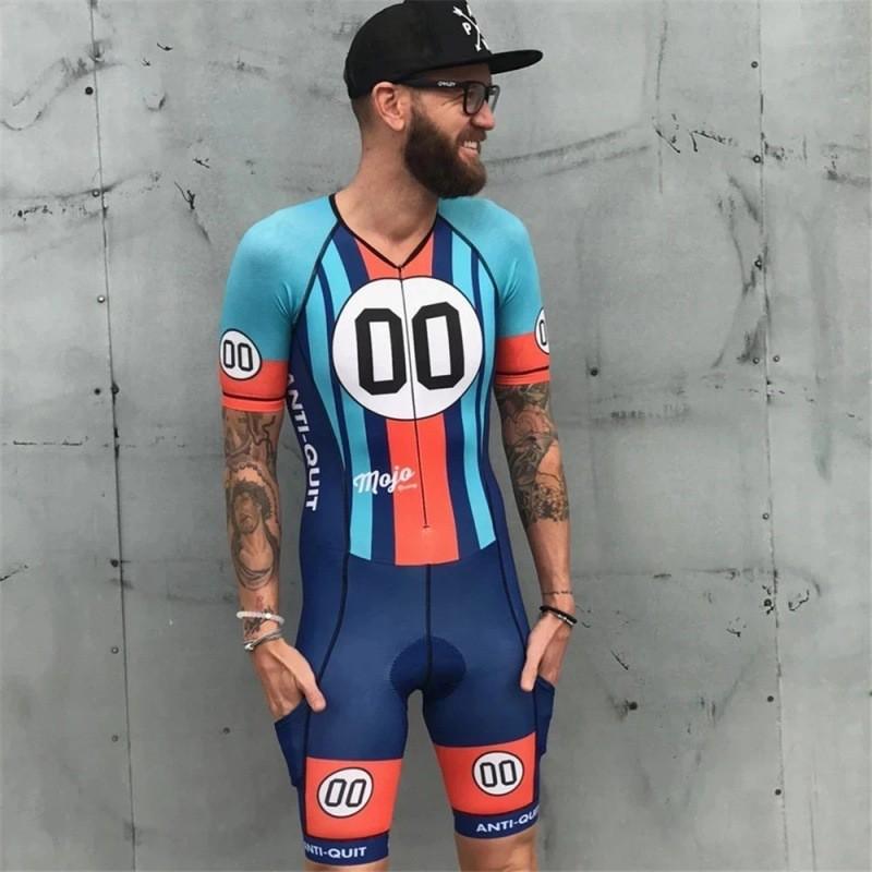 Men Women Triathlon Cycling Suit One-Piece Race Wear Winter Thermal Compression Outfit