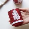 Christmas Empty Glass Jars for Candles Wholesale New Year Candle Jar Red Tealight Candle Holders