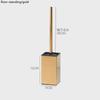 Stainless Steel Toilet Brush Holder Set Black Square Cleaning Tool Durable Vertical Toilet Brush Bathroom Cleaning Accessories