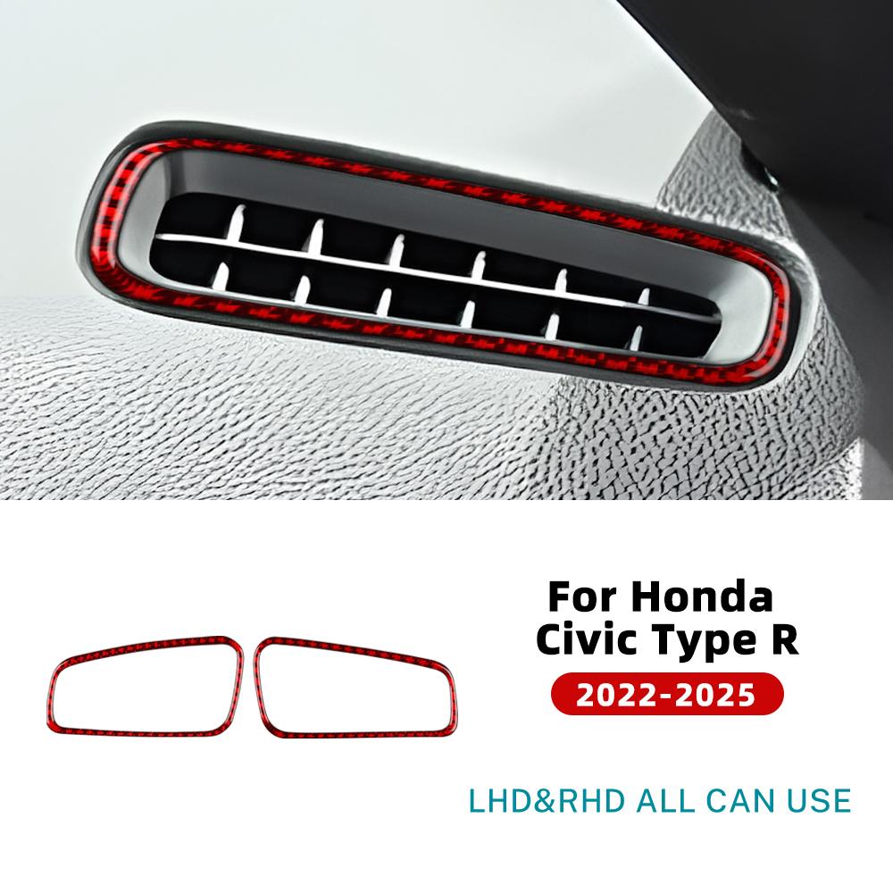 

Real Soft Carbon Fiber Sticker For Honda Civic Type R 11th FL5 2025 2025 2025 2025 Car Air Outlet Frame on Both Side of Dashboad