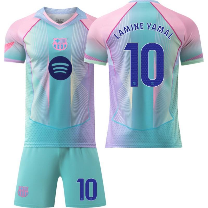2526 Blue Edition Football Jersey No. 19 Yamal 9 Levan 8 Pedri 10 Set