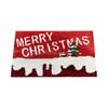 Christmas Themed Pattern Floor Mat Anti-Slip Bottom Soft Comfortable Faux Cashmere Rug Vibrant Color Door Rug