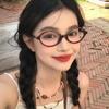 Trendy Leopard Print Oval Frame Anti-blue Light Flat Glasses, Can Be Fitted with Prescription Lenses, Slimming Effect, Women's Eyeglass Frame
